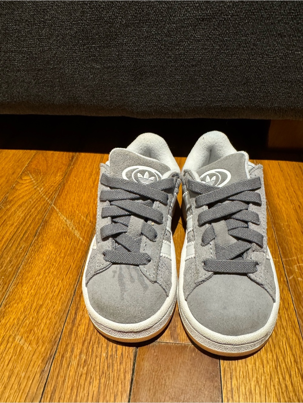ADIDAS CAMPUS 00S COMFORT CLOSURE ELASTIC LACE SHOES KIDS 8 GRAY